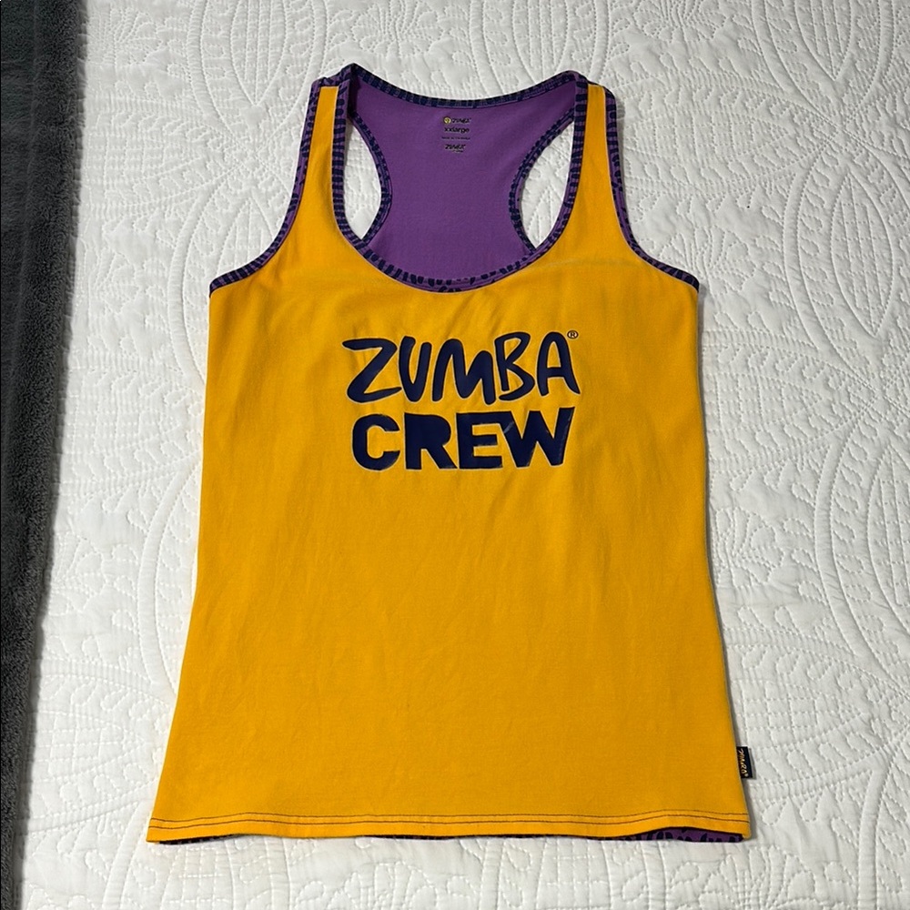 Yellow and Purple Women's Zumba Instructor Tank Top